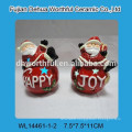 2016 new christmas ornaments,ceramic christmas lighting snowman/santa claus